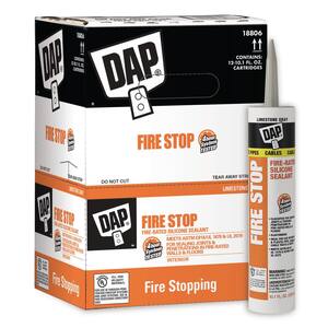 Fire Stop 10.1 oz. Fire-Rated Silicone Sealant (12-Pack)