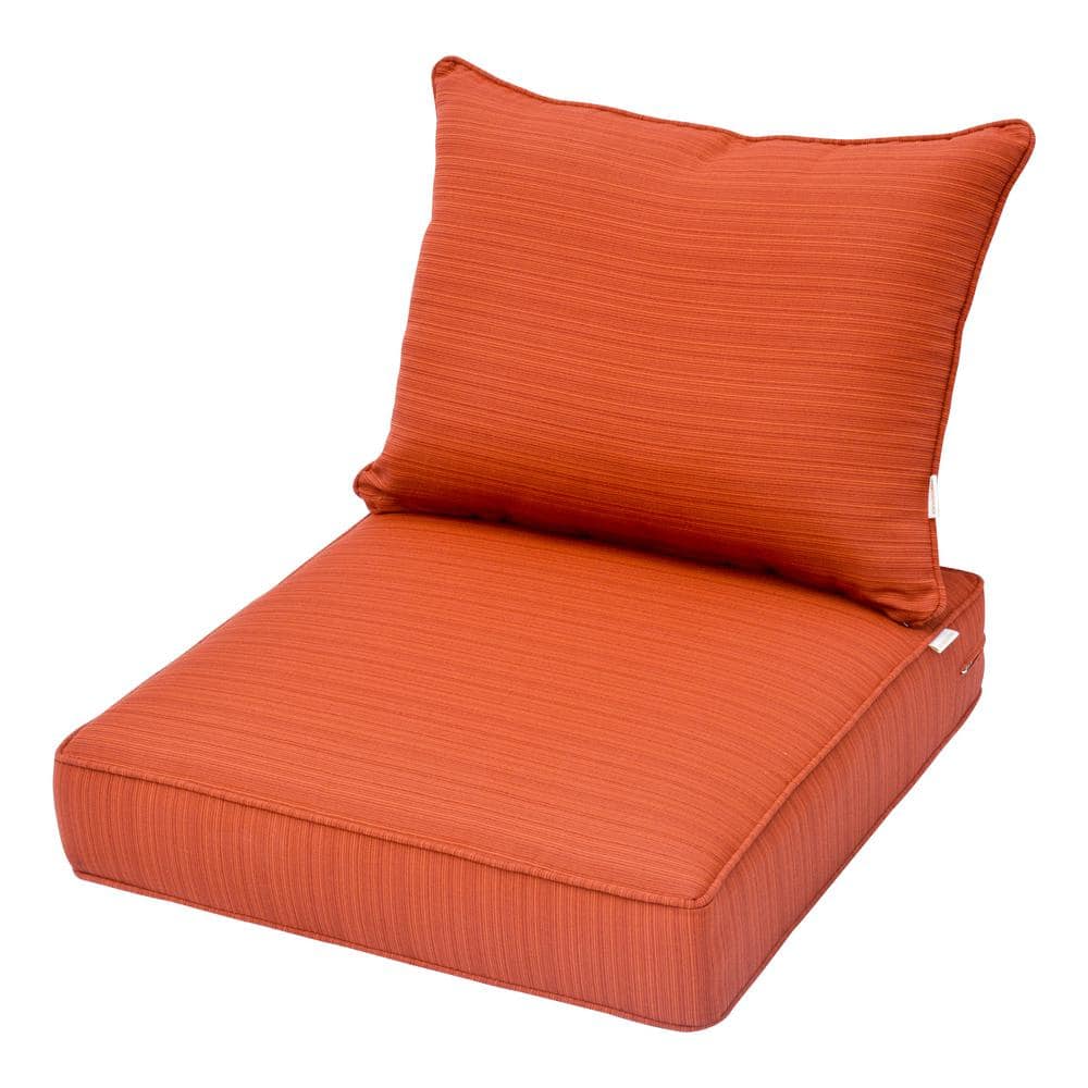 Sunnydaze Indoor/outdoor Olefin Polyester Replacement Tufted Settee Cushion  For Bench, Couch, Or Loveseat - Burnt Orange - 3pc : Target