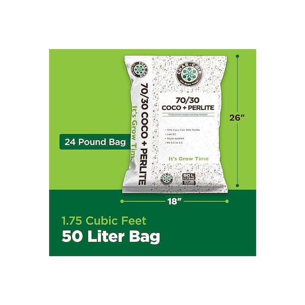 CHAR COIR 24 lb. (1.75 cu. ft. ) Organic 70/30 Coco-Perlite Loose
