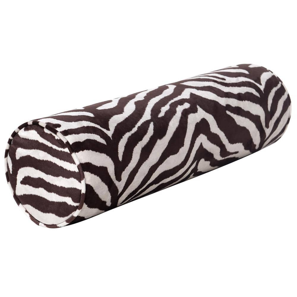 Luxe Faux Fur 676685041258 12 x 20 in. Belton Sheepskin Pillow - Denton Zebra Black & White - Pack of 2