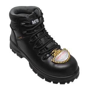 Women's 6 in. Waterproof Work Boots - Cap Toe - Black - Size 7 (M)