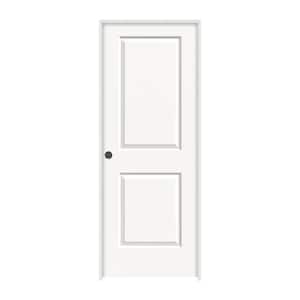 32 in. x 80 in. Carrara 2 Panel Right-Hand Hollow Core White Painted Molded Composite Single Prehung Interior Door