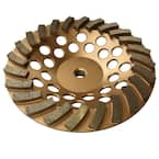 7/8-5/8 Non-Threaded ACTINTOOL 7 24 Segments Turbo Grinding Cup Wheel for Granite Marble Concrete