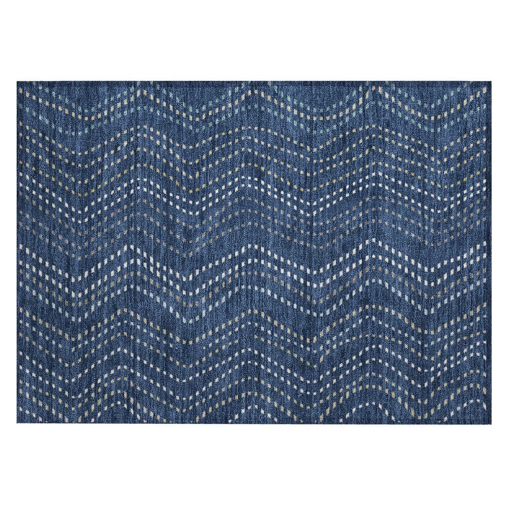 Chantille Machine Washable Indoor/Outdoor Abstract ACN2992 Navy 2 ft. x 3 ft. Accent Rug price history on PriceWatchPro