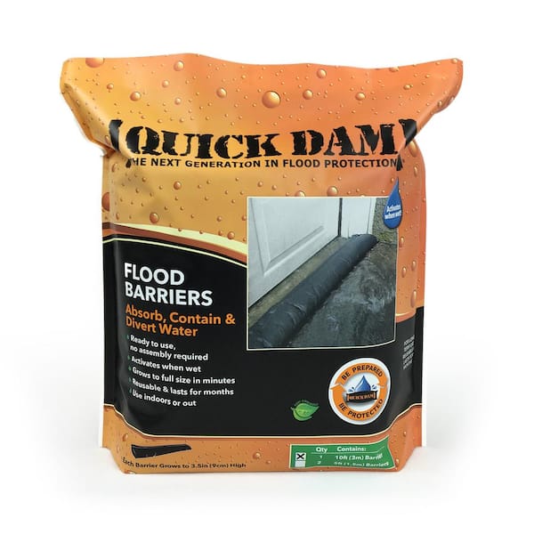Quick Dam Water Activated 10 ft. Flood Barrier (1-Pack)