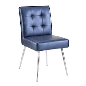 Amity Sizzle Azure Fabric Tufted Dining Chair