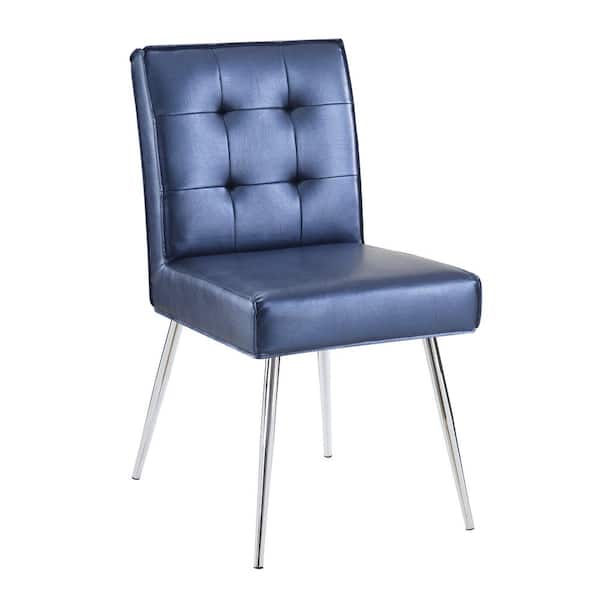 OSP Home Furnishings Amity Sizzle Azure Fabric Tufted Dining Chair