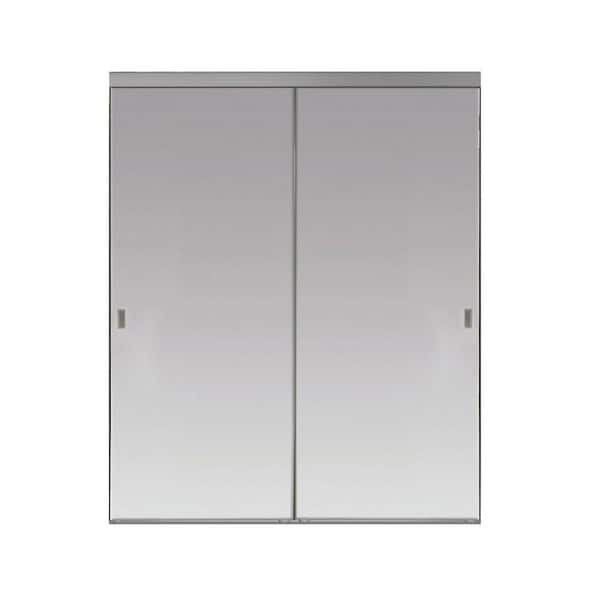 Beveled Edge, 3 Panel Mirrored Sliding Closet Doors
