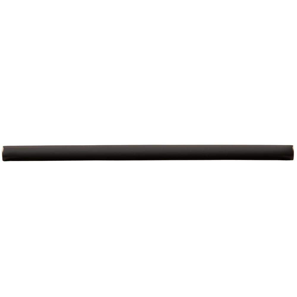 Castillo Demi-Bullnose Matte Black 1/2 in. x 12 in. Matte Ceramic Wall Tile Trim price history on PriceWatchPro