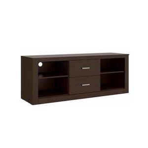 Ameriwood Park 47 in. Espresso Particle Board Pedestal TV Stand Fits TVs Up  to 65 in. with Flat Screen Mount HD70458 - The Home Depot