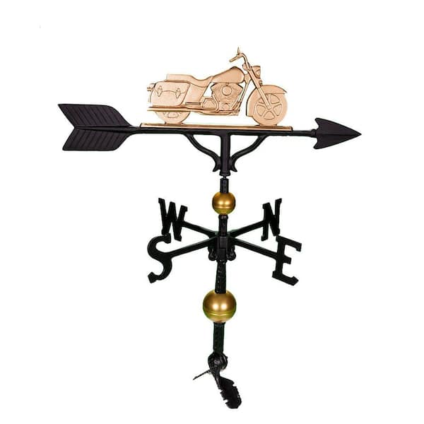 Montague Metal Products 32 in. Deluxe Gold Motorcycle Weathervane