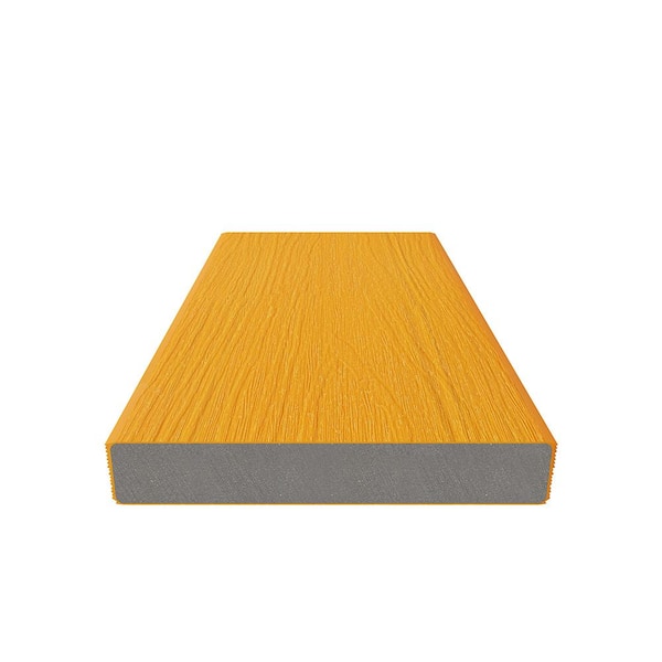 UltraShield Naturale Cortes 1 in. x 6 in. x 1 ft. Floridian Orange Solid Composite Decking Board Sample