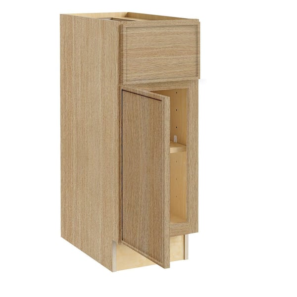 Franklin 15 in. W x 24 in. D x 34.5 in. H Assembled Plywood Base Kitchen Cabinet in Vanguard Oak with Soft Close LH