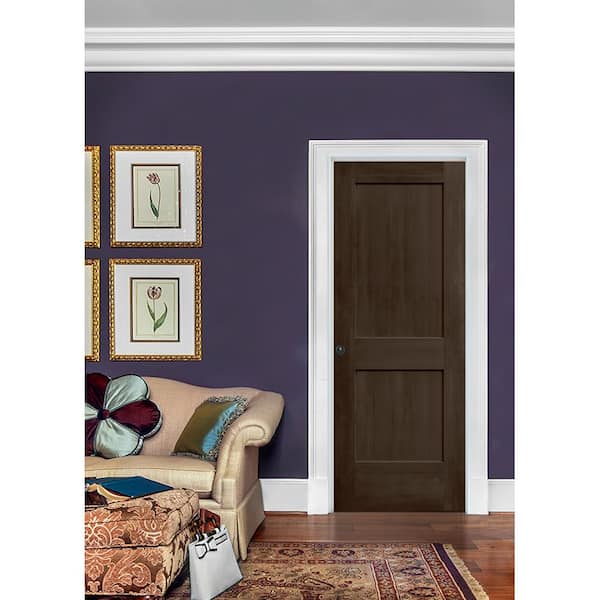24 in. x 80 in. Monroe Espresso Stain Solid Core Molded Composite MDF Interior Door Slab