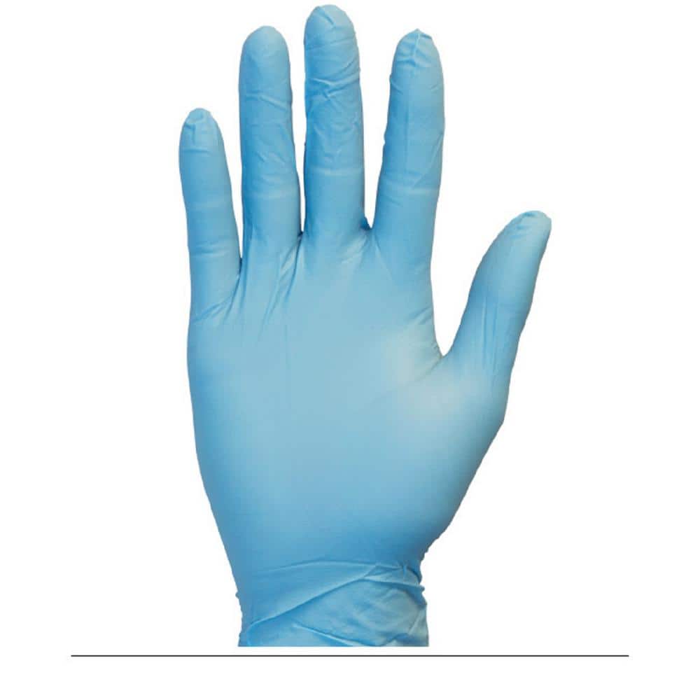HDX Blue Disposable Nitrile Cleaning Gloves (20-Count) HDXGNPR20C