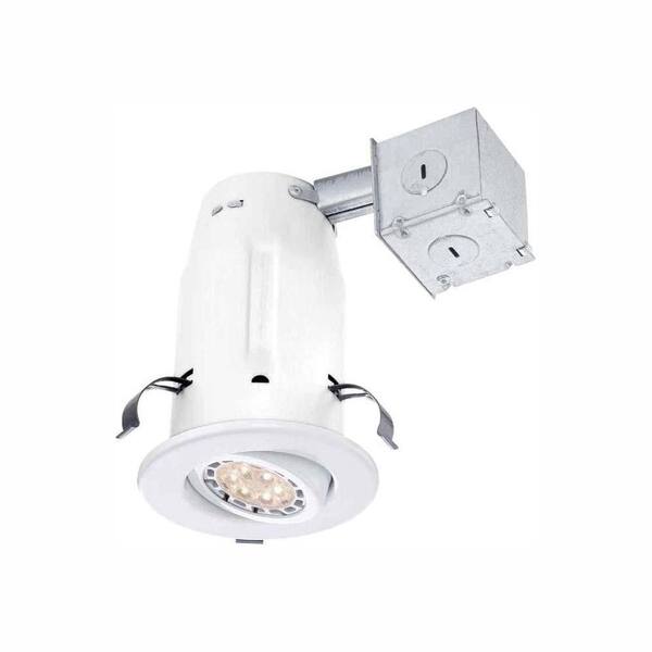 Commercial Electric 3 in. White Recessed Non-IC Gimbal LED-Lighting Kit