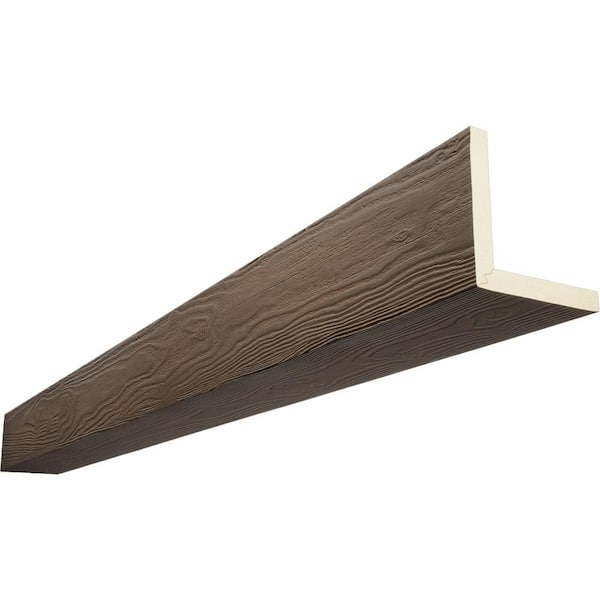 Ekena Millwork Endurathane 4 in. H x 12 in. W x 8 ft. L Sandblasted Cedar Bark Faux Wood Beam