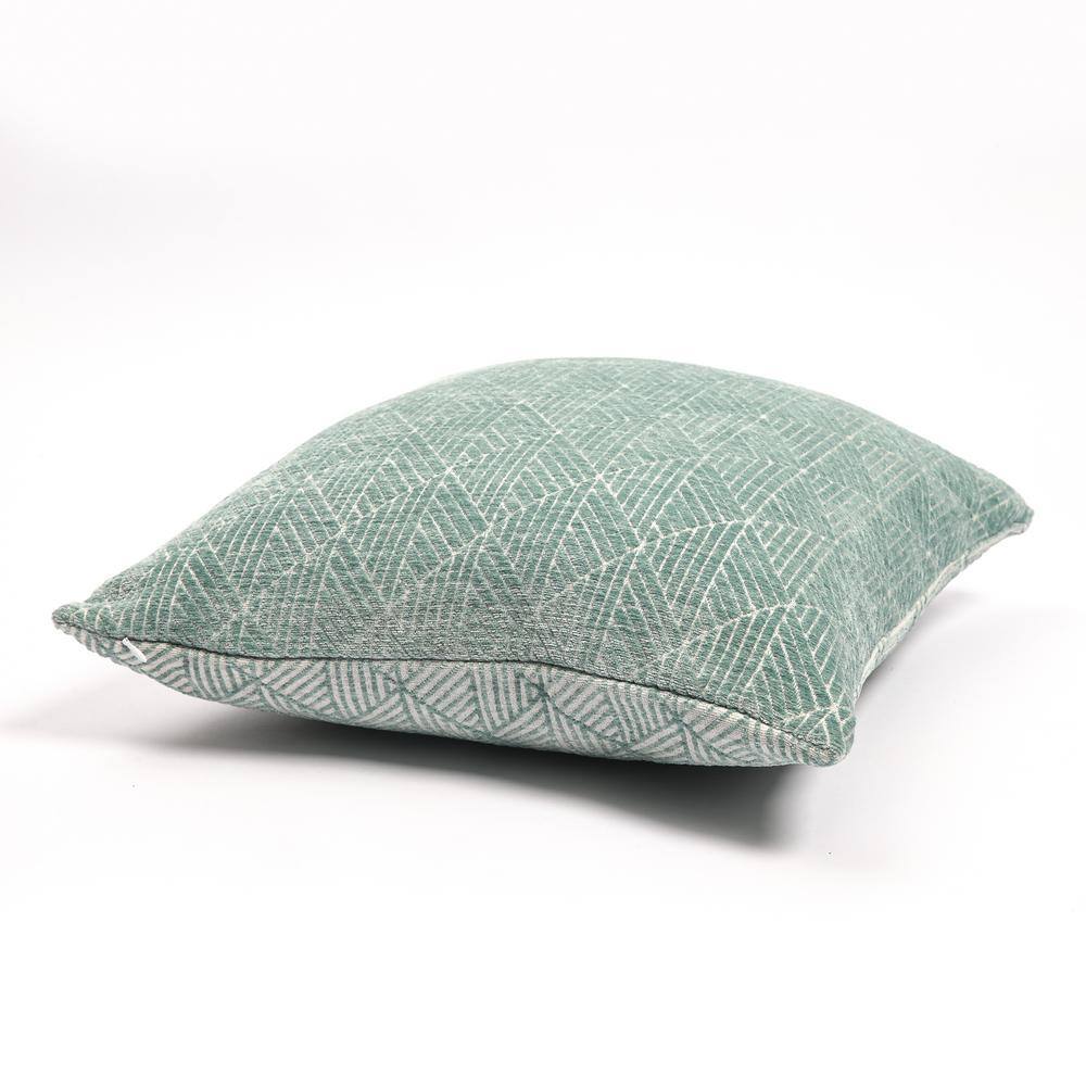 Freshmint 18" Geometric Chenille Reversible Throw Pillow