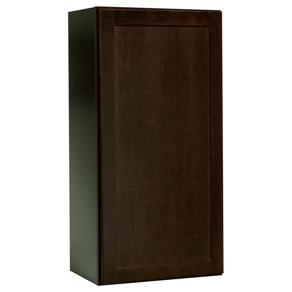 Shaker 18 in. W x 12 in. D x 36 in. H Assembled Wall Cabinet in Java price history on PriceWatchPro