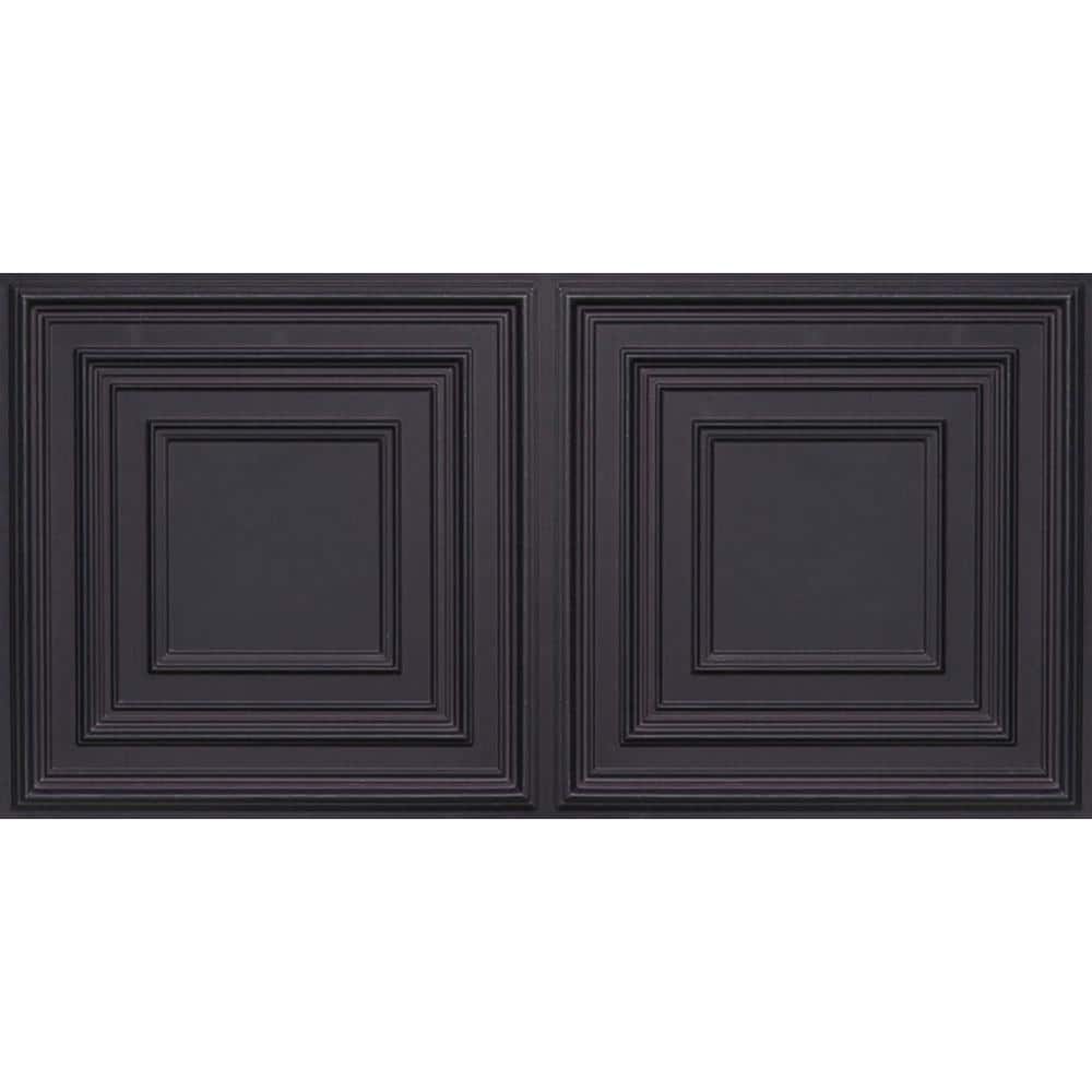 Schoolhouse Black 2 ft. x 4 ft. PVC Glue-up or Lay-in Faux Tin Ceiling Tile (80 sq. ft./case) price history on PriceWatchPro