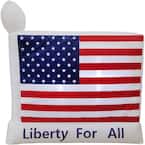 6 ft. W American Flag - Liberty for All Outdoor Blow Up Inflatable with Lights