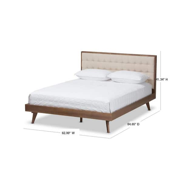 Baxton Studio Soloman Light Beige Queen Platform Bed 28862 7679 HD