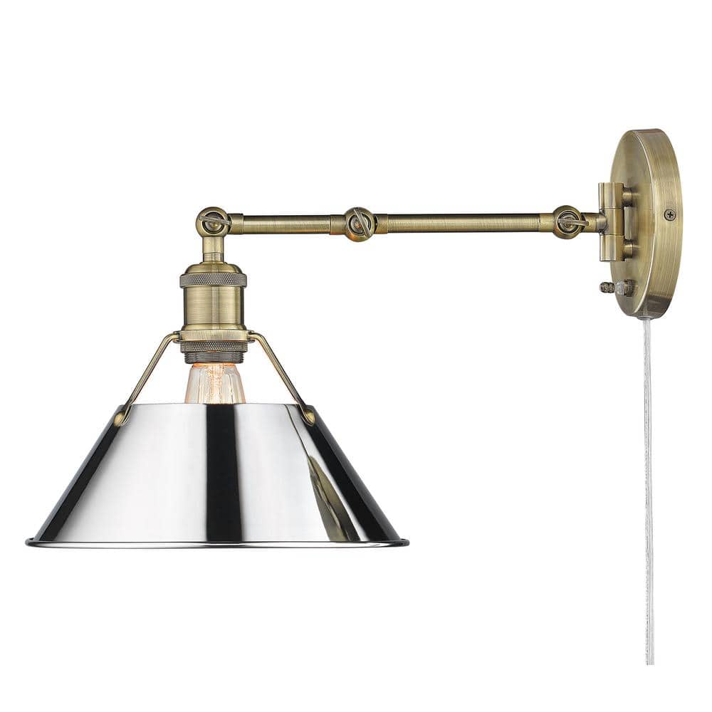 Golden Orwell Contemporary Brass 10" Articulating Wall Sconce
