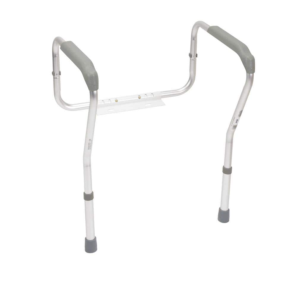 Drive Medical Parallel Bathtub Grab Bar Safety Rail, White