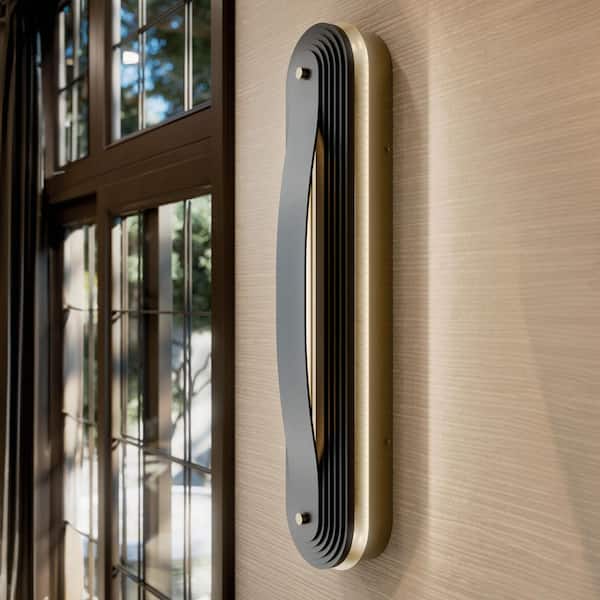 Tauri 24.5 in. Medium LED Wall Sconces in Champagne Bronze