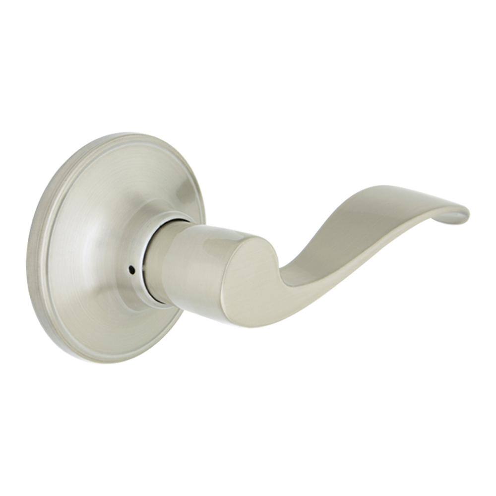 Wave Satin Nickel Hall/Closet Door Lever