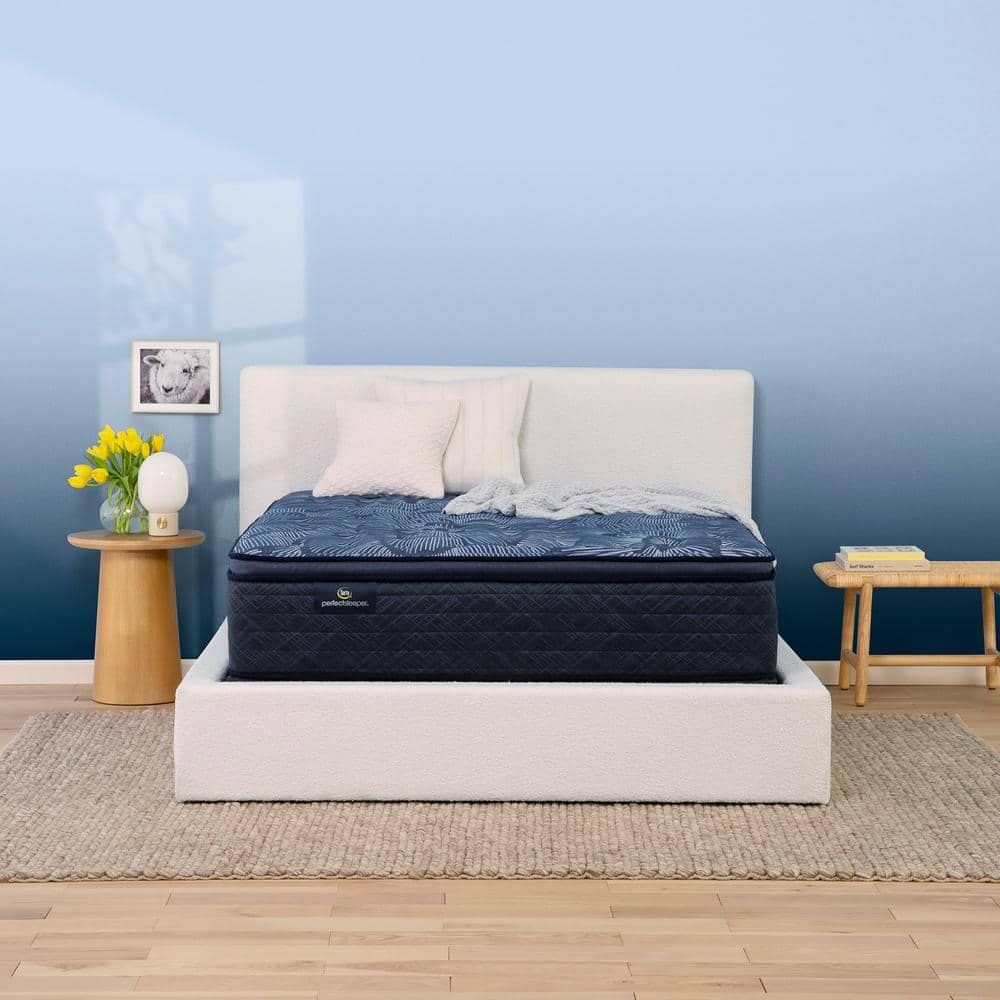 Serta Perfect Sleeper Oasis Sleep Twin Medium Pillow Top 14.5 in. Mattress Set with 9 in. Foundation