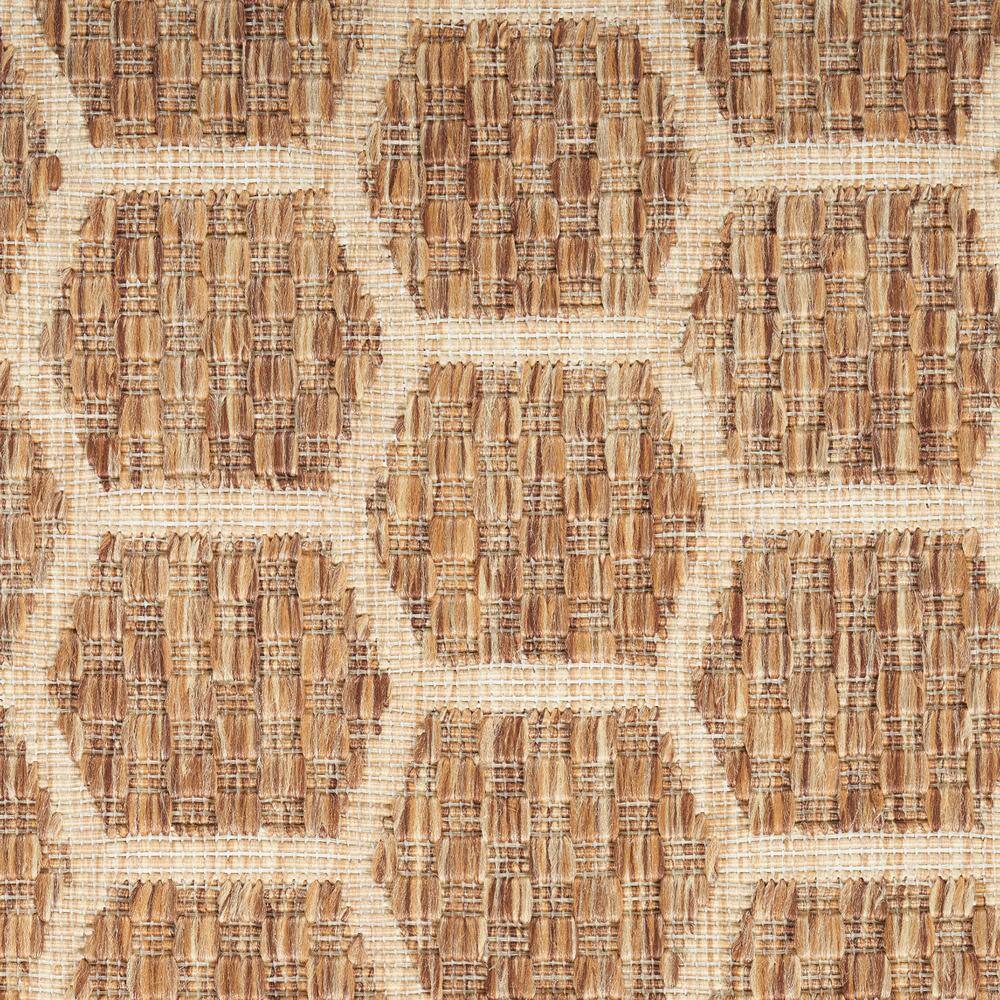 Natural Brown Geometric Flat Woven Reversible 5' x 7' Area Rug