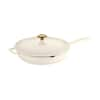 Tramontina 12 Enameled Cast Iron Covered Skillet - Latte