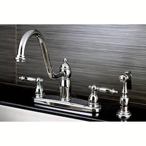 Templeton 2-Handle Standard Kitchen Faucet with Side Sprayer in Polished Chrome