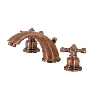 Victorian 8 in. Widespread 2-Handle Bathroom Faucet in Antique Copper