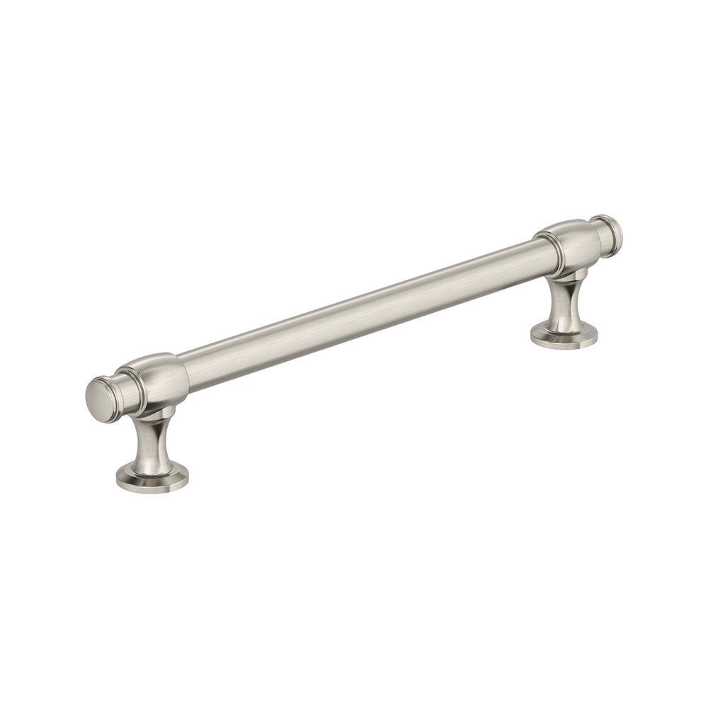 Satin Nickel 6-5/16 inch Center-to-Center Cabinet Pull