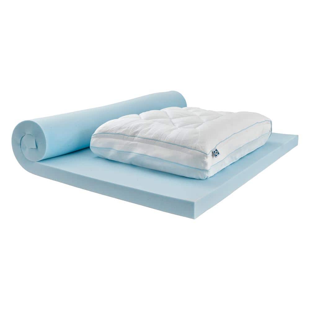 Sealy Twin Gel Memory Foam Mattress Topper with Quilted Cooling Cover