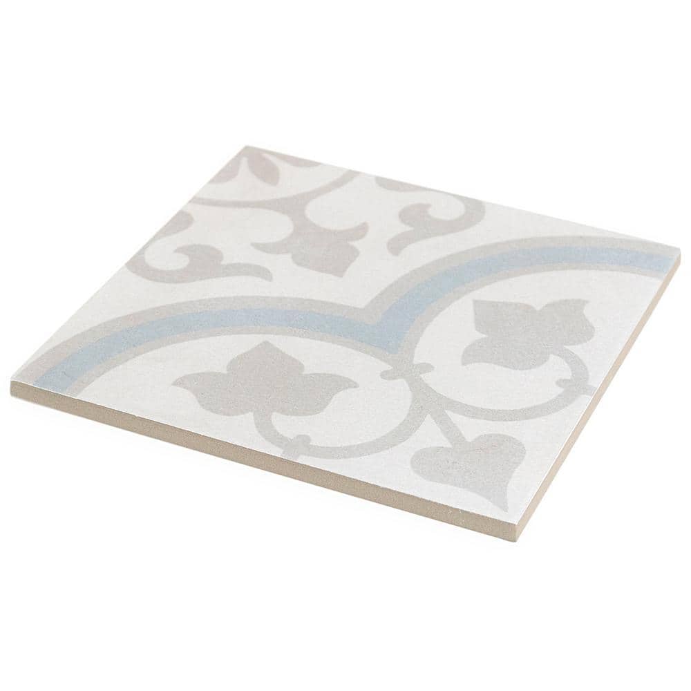 Agave 9" x 9" Multicolor Matte Porcelain Tile