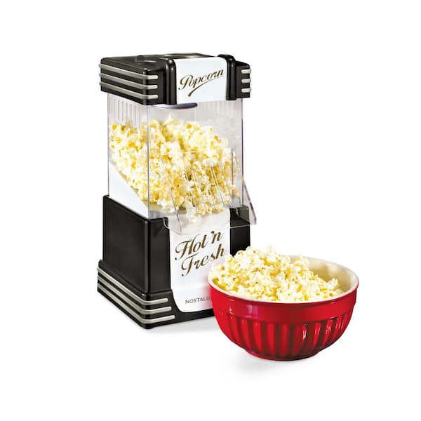 12-Cup Hot Air Popcorn Machine, Black