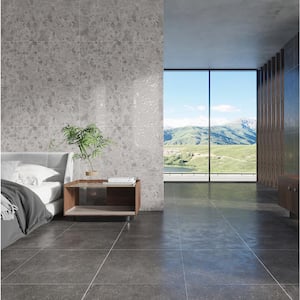 Ambience Natural Deep Gray 24in.x 24in.x 10mm Porcelain Floor and Wall Tile - Case (3 PCS/12 Sq. Ft.)