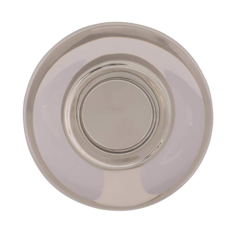 Clear and Polished Nickel Round Cabinet Knob with Mounting Hardware
