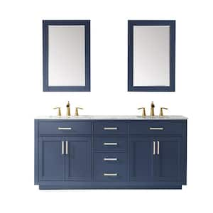 Altair Ivy 36 in. Single Bathroom Vanity Set in Royal Blue and Carrara ...