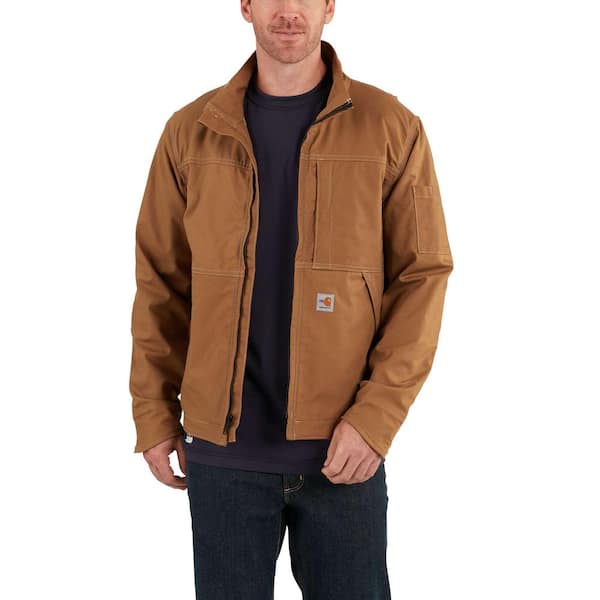 Men's 4X-Large Brown FR Cotton/Nylon FR Full Swing Quick Duck Jacket