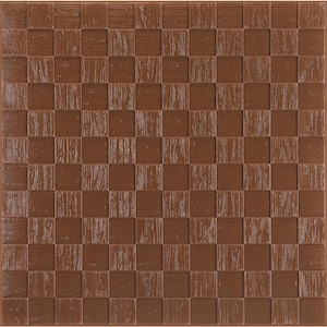Dundee Deco Falkirk Jura II 28 in. x 28 in. Peel and Stick Copper Rose Cubes PE Foam Decorative Wall Paneling