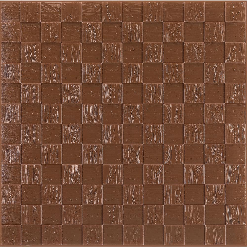 Falkirk Jura II 28 in. x 28 in. Peel and Stick Copper Rose Cubes PE Foam De