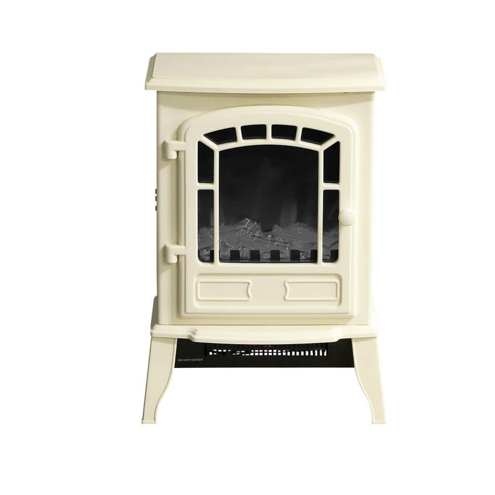 Freestanding Fire Electric Space Heater, Cabinet Infrared Quartz Heat Eleme