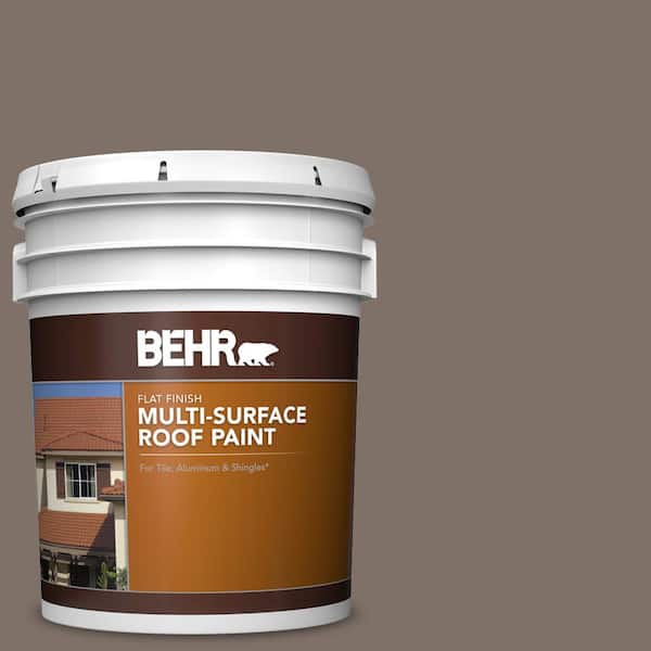 5 gal. #MS-86 Dusty Brown Flat Multi-Surface Exterior Roof Paint