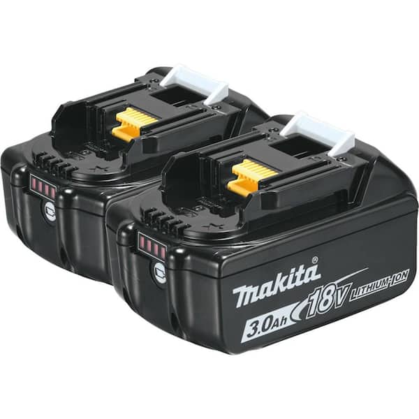 semester Tien ader Makita 18V LXT Lithium-Ion High Capacity Battery Pack 3.0Ah with Fuel Gauge  (2-Pack) BL1830B-2 - The Home Depot