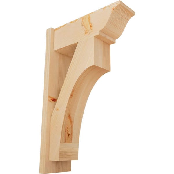 Ekena Millwork 8 in. x 32 in. x 20 in. Douglas Fir Westlake Traditional Smooth Outlooker