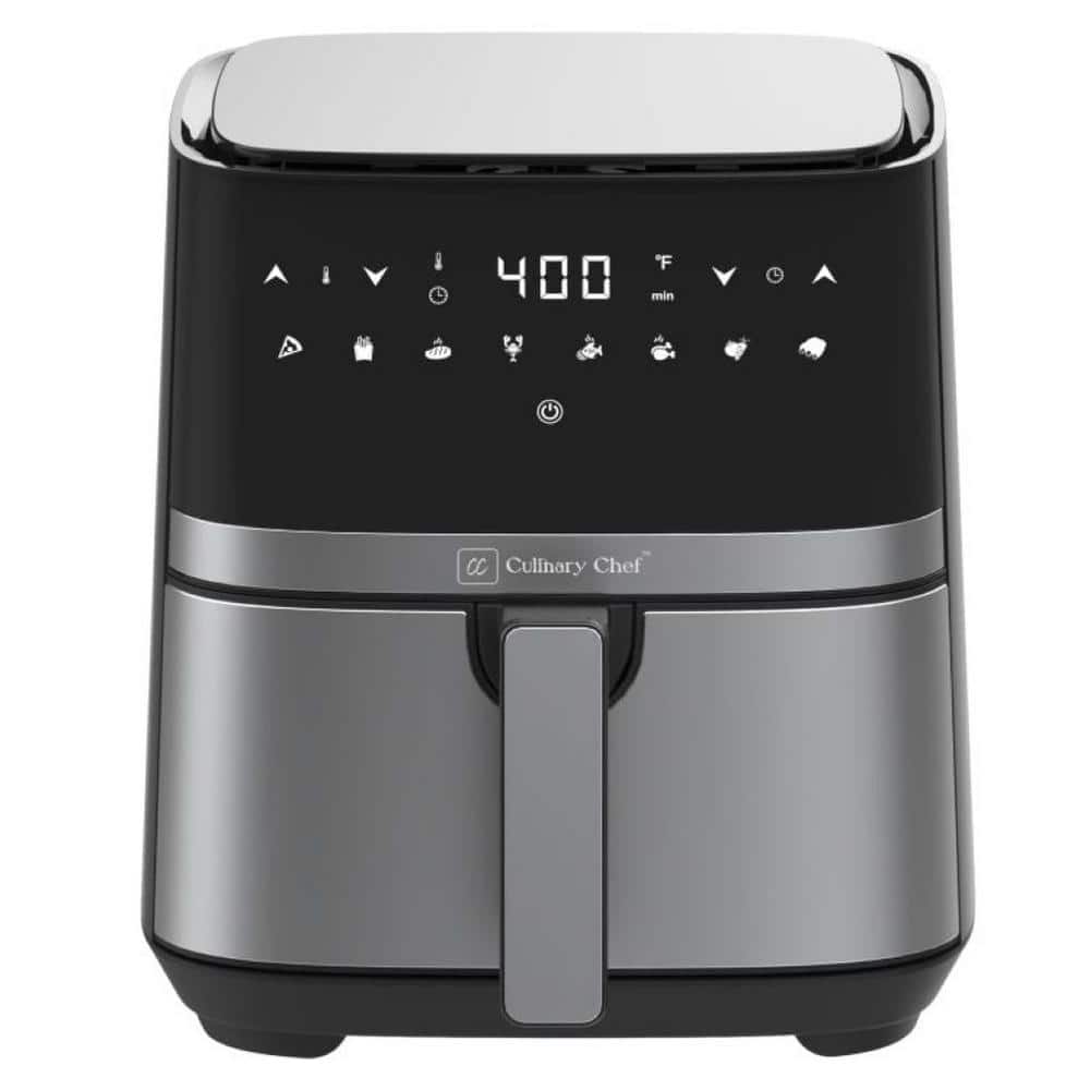 5.5-Quart Electric Air Fryer, Adjustable Temperature Touch Panel Control On